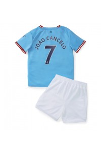 Manchester City Joao Cancelo #7 Babyklær Hjemme Fotballdrakt til barn 2022-23 Korte ermer (+ Korte bukser)